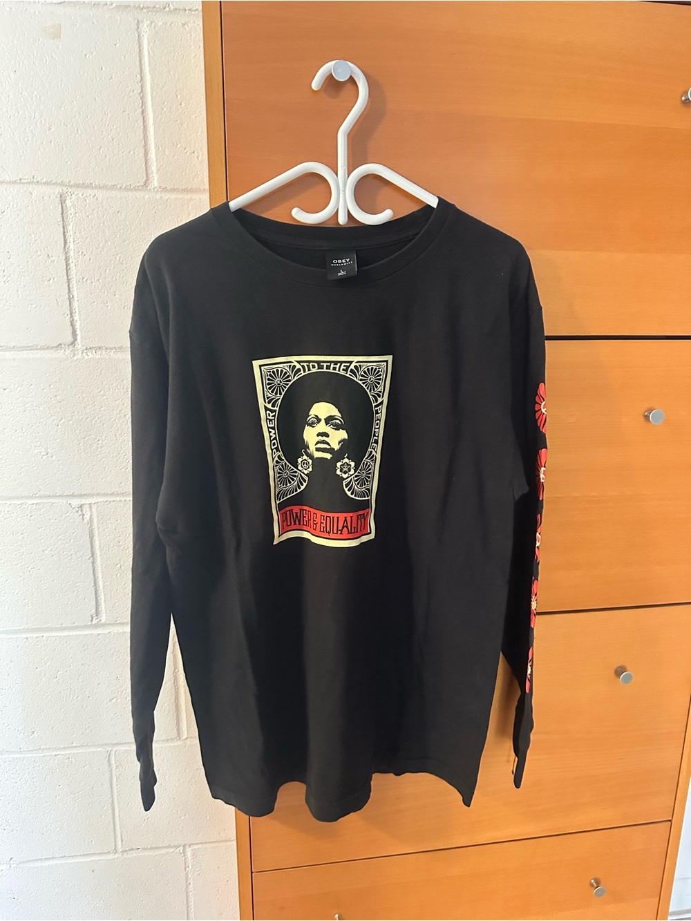 Black Long-Sleeve Graphic Shirt - Power & Equality